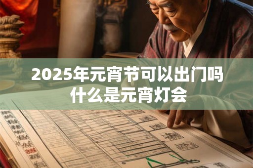 2025年元宵节可以出门吗 什么是元宵灯会 2025年元宵节可以出门吗 什么是元宵灯会