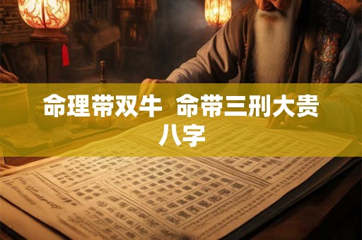 命理带双牛  命带三刑大贵八字