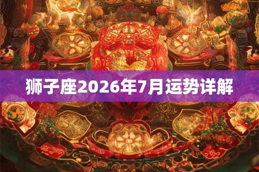 狮子座2026年7月运势详解