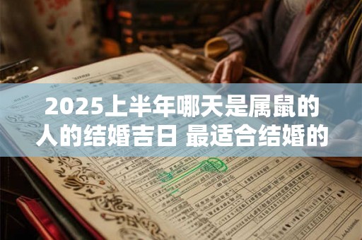 2025上半年哪天是属鼠的人的结婚吉日 最适合结婚的日子 2025上半年哪天是属鼠的人的结婚吉日 最适合结婚的日子