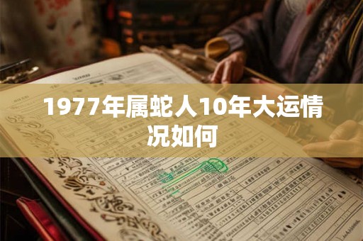 1977年属蛇人10年大运情况如何 1977年属蛇人10年大运情况如何