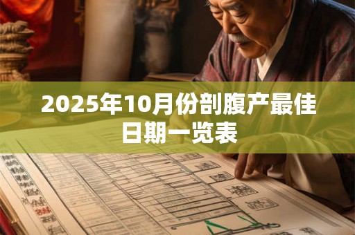 2025年10月份剖腹产最佳日期一览表 2025年10月份剖腹产最佳日期一览表