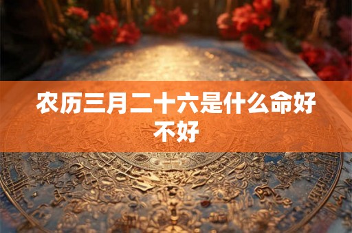 农历三月二十六是什么命好不好 农历三月二十六是什么命好不好