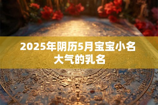 2025年阴历5月宝宝小名 大气的乳名