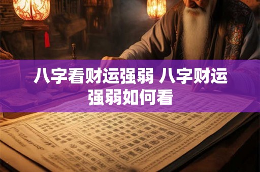 八字看财运强弱 八字财运强弱如何看 八字看财运强弱 八字财运强弱如何看