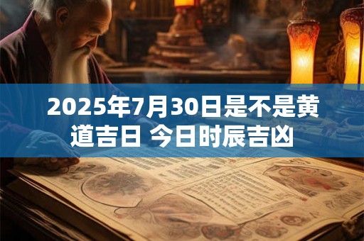 2025年7月30日是不是黄道吉日 今日时辰吉凶 2025年7月30日是不是黄道吉日 今日时辰吉凶