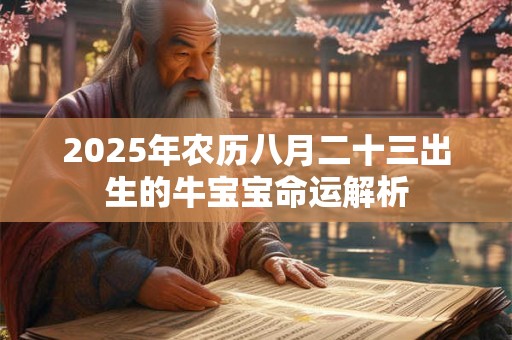 2025年农历八月二十三出生的牛宝宝命运解析