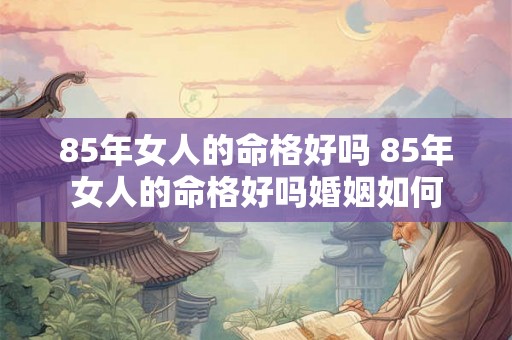 85年女人的命格好吗 85年女人的命格好吗婚姻如何 85年女人的命格好吗 85年女人的命格好吗婚姻如何