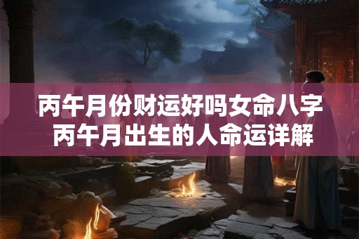 丙午月份财运好吗女命八字 丙午月出生的人命运详解 丙午月份财运好吗女命八字 丙午月出生的人命运详解