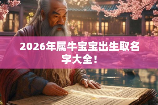 2026年属牛宝宝出生取名字大全! 2026年属牛宝宝出生取名字大全!