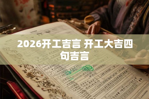 2026开工吉言 开工大吉四句吉言 2026开工吉言 开工大吉四句吉言