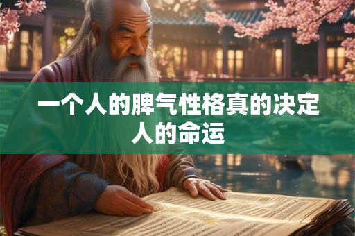 一个人的脾气性格真的决定人的命运 一个人的脾气性格真的决定人的命运