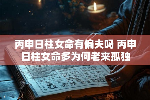 丙申日柱女命有偏夫吗 丙申日柱女命多为何老来孤独 丙申日柱女命有偏夫吗 丙申日柱女命多为何老来孤独