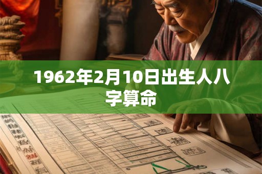 1962年2月10日出生人八字算命