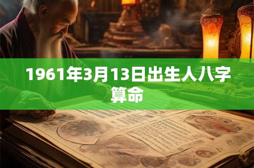 1961年3月13日出生人八字算命 1961年3月13日出生人八字算命