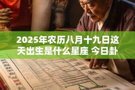 2025年农历八月十九日这天出生是什么星座 今日卦象解析 2025年农历八月十九日这天出生是什么星座 今日卦象解析