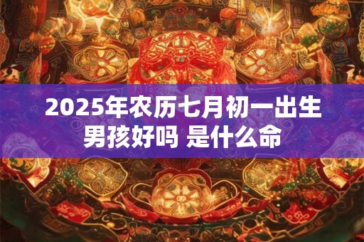 2025年农历七月初一出生男孩好吗 是什么命 2025年农历七月初一出生男孩好吗 是什么命