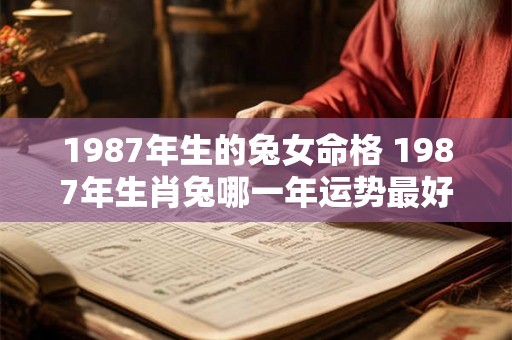 1987年生的兔女命格 1987年生肖兔哪一年运势最好 1987年生的兔女命格 1987年生肖兔哪一年运势最好