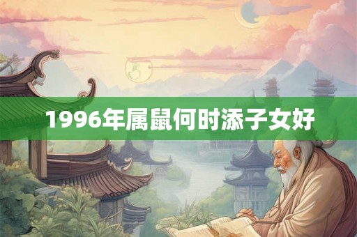1996年属鼠何时添子女好 1996年属鼠何时添子女好