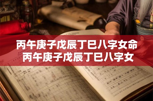 丙午庚子戊辰丁巳八字女命 丙午庚子戊辰丁巳八字女命婚姻 丙午庚子戊辰丁巳八字女命 丙午庚子戊辰丁巳八字女命婚姻