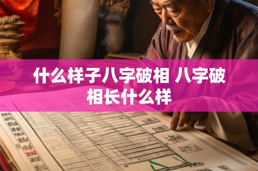 什么样子八字破相 八字破相长什么样