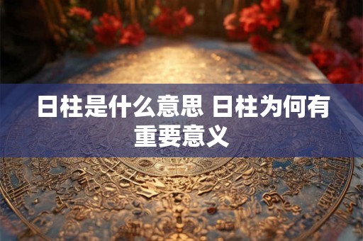 日柱是什么意思 日柱为何有重要意义 日柱是什么意思 日柱为何有重要意义