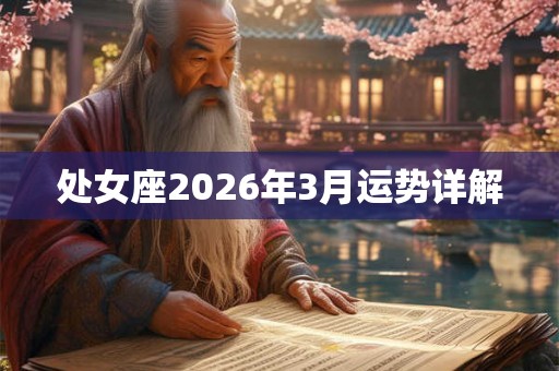 处女座2026年3月运势详解 处女座2026年3月运势详解