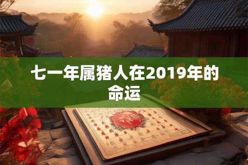 七一年属猪人在2019年的命运 七一年属猪人在2019年的命运