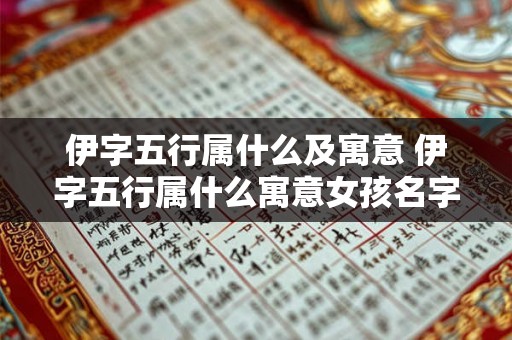 伊字五行属什么及寓意 伊字五行属什么寓意女孩名字 伊字五行属什么及寓意 伊字五行属什么寓意女孩名字
