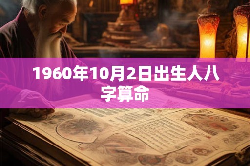 1960年10月2日出生人八字算命
