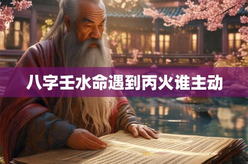 八字壬水命遇到丙火谁主动 八字壬水命遇到丙火谁主动