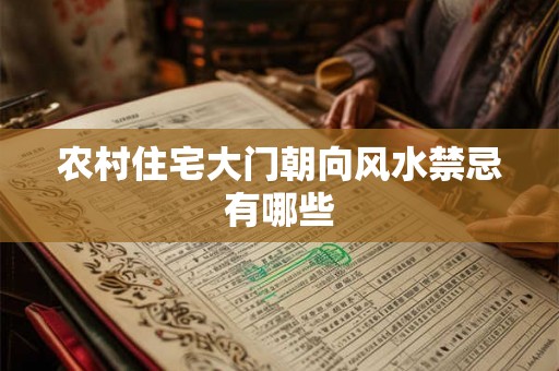 农村住宅大门朝向风水禁忌有哪些 农村住宅大门朝向风水禁忌有哪些