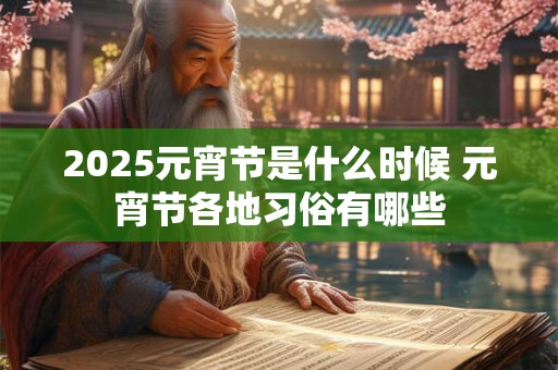 2025元宵节是什么时候 元宵节各地习俗有哪些 2025元宵节是什么时候 元宵节各地习俗有哪些