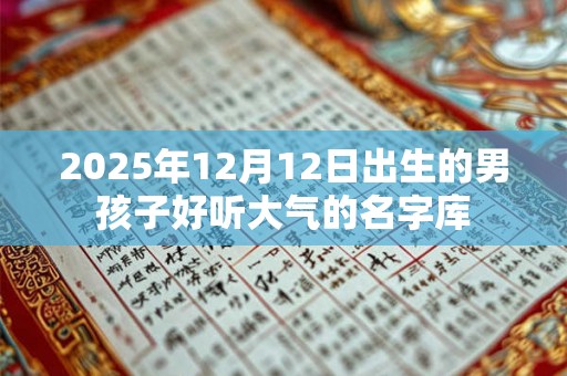 2025年12月12日出生的男孩子好听大气的名字库 2025年12月12日出生的男孩子好听大气的名字库