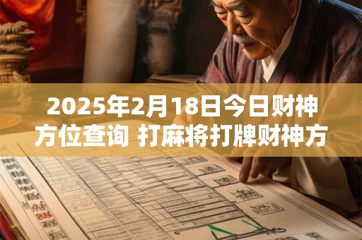 2025年2月18日今日财神方位查询 打麻将打牌财神方位 2025年2月18日今日财神方位查询 打麻将打牌财神方位