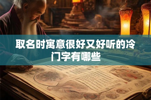 取名时寓意很好又好听的冷门字有哪些 取名时寓意很好又好听的冷门字有哪些