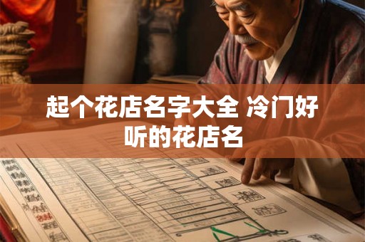 起个花店名字大全 冷门好听的花店名 起个花店名字大全 冷门好听的花店名