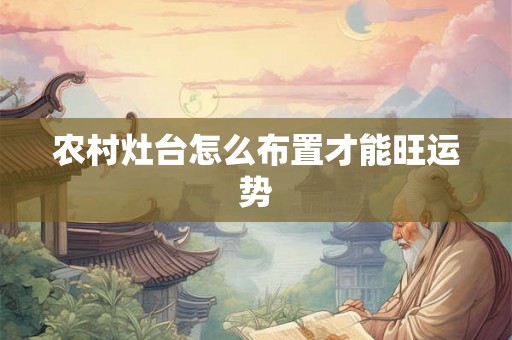 农村灶台怎么布置才能旺运势