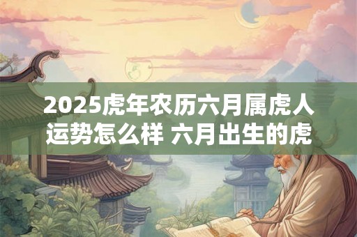 2025虎年农历六月属虎人运势怎么样 六月出生的虎好吗