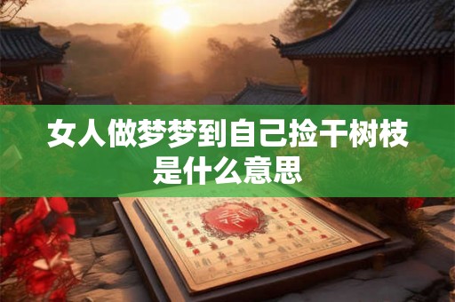 女人做梦梦到自己捡干树枝是什么意思 女人做梦梦到自己捡干树枝是什么意思