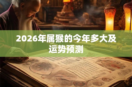 2026年属猴的今年多大及运势预测