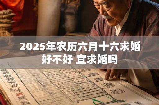 2025年农历六月十六求婚好不好 宜求婚吗 2025年农历六月十六求婚好不好 宜求婚吗