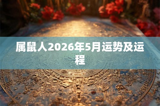 属鼠人2026年5月运势及运程 属鼠人2026年5月运势及运程
