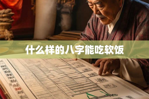 什么样的八字能吃软饭 什么样的八字能吃软饭