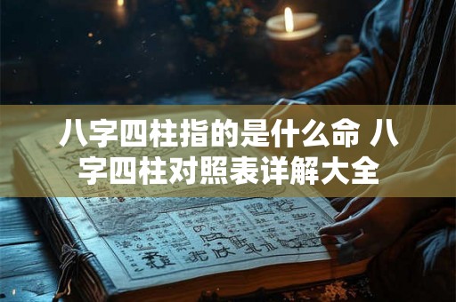 八字四柱指的是什么命 八字四柱对照表详解大全