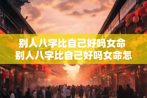 别人八字比自己好吗女命 别人八字比自己好吗女命怎么样 别人八字比自己好吗女命 别人八字比自己好吗女命怎么样