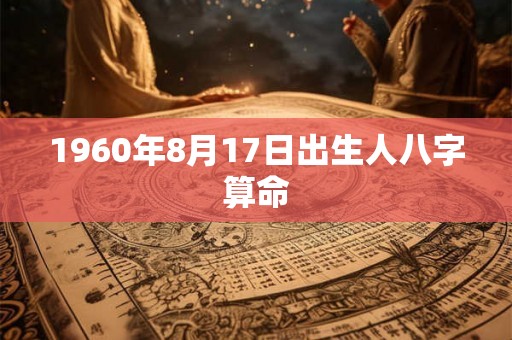1960年8月17日出生人八字算命 1960年8月17日出生人八字算命