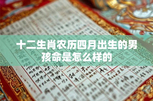 十二生肖农历四月出生的男孩命是怎么样的 十二生肖农历四月出生的男孩命是怎么样的