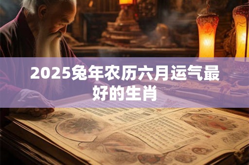 2025兔年农历六月运气最好的生肖 2025兔年农历六月运气最好的生肖