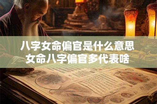 八字女命偏官是什么意思 女命八字偏官多代表啥 